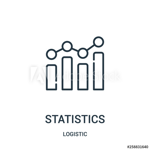 500x500 Statistics Icon Vector From Logistic Collection Thin Line