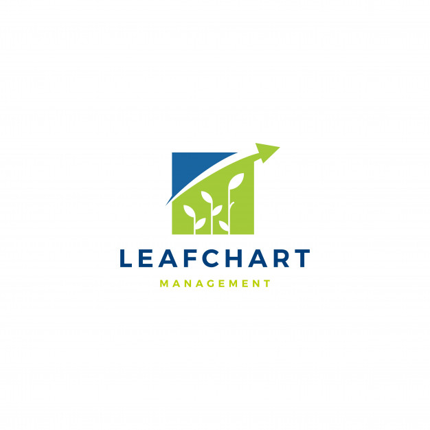 626x626 Leaf Bar Chart Statistics Logo Icon Vector Premium Download