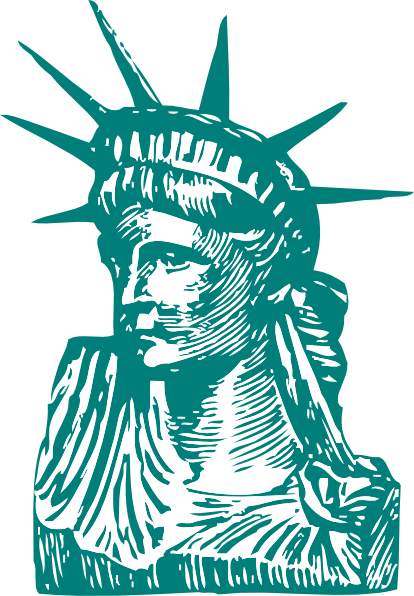 414x596 Statue Of Liberty Detail Clip Art