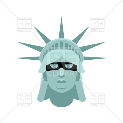 400x400 Statue Of Liberty In Mask Vector Image Of Conceptual Popaukropa