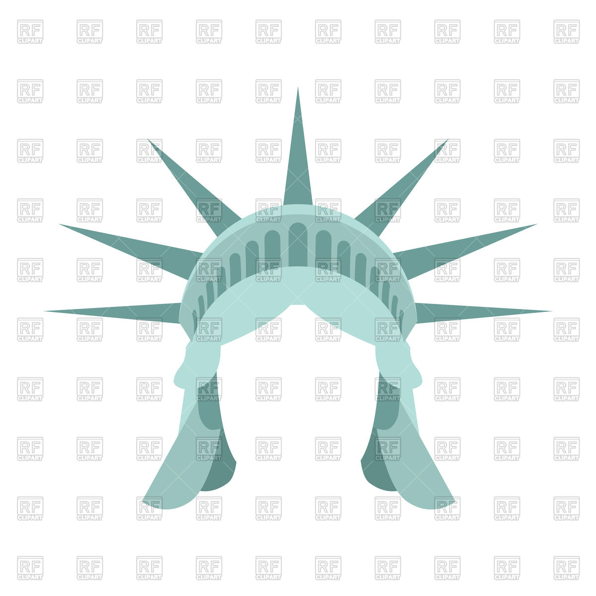 1200x1200 Statue Of Liberty Template Head Without Face Vector Image