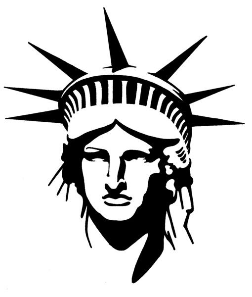 510x600 Lady Liberty Stencil Clip Art And Vector Graphics Statue