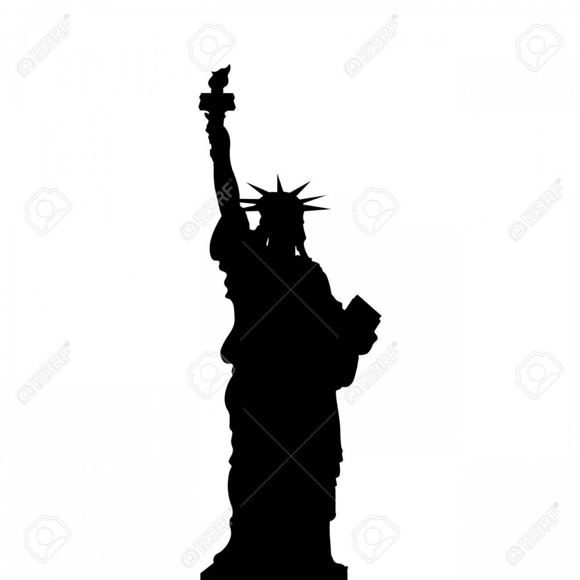 1872x1872 Photostock Vector Statue Of Liberty New York Usa Simple Black