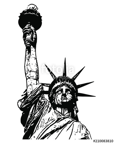 400x500 Statue Of Liberty Outline Vector Stock Image And Royalty Free