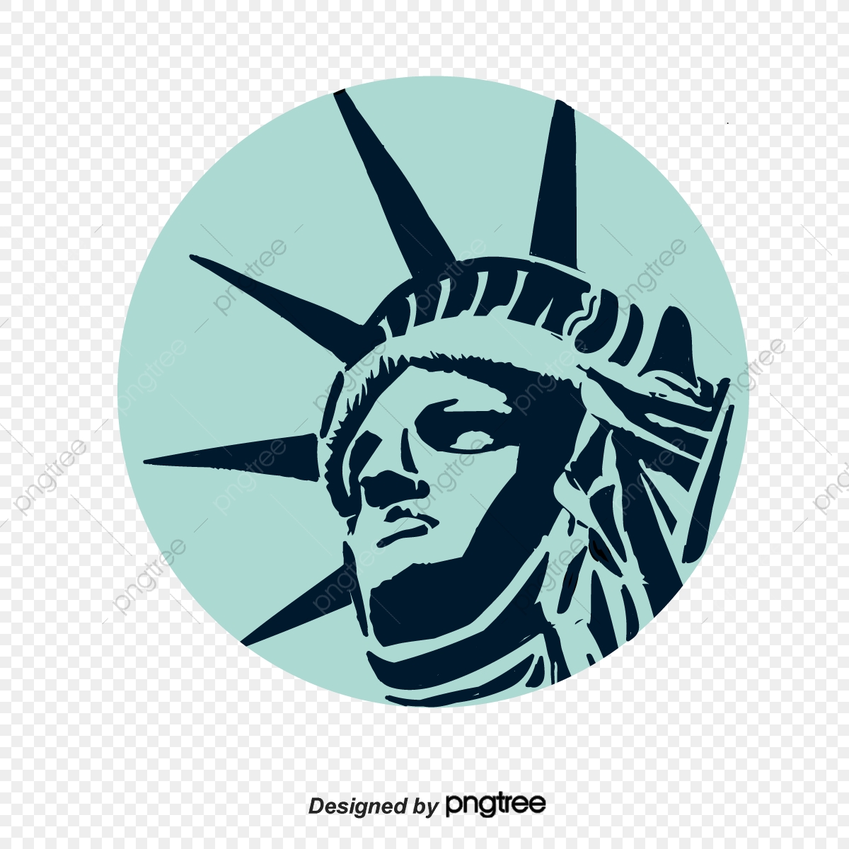 1200x1200 Creative And Simple Head Elements Of Statue Of Liberty, Head