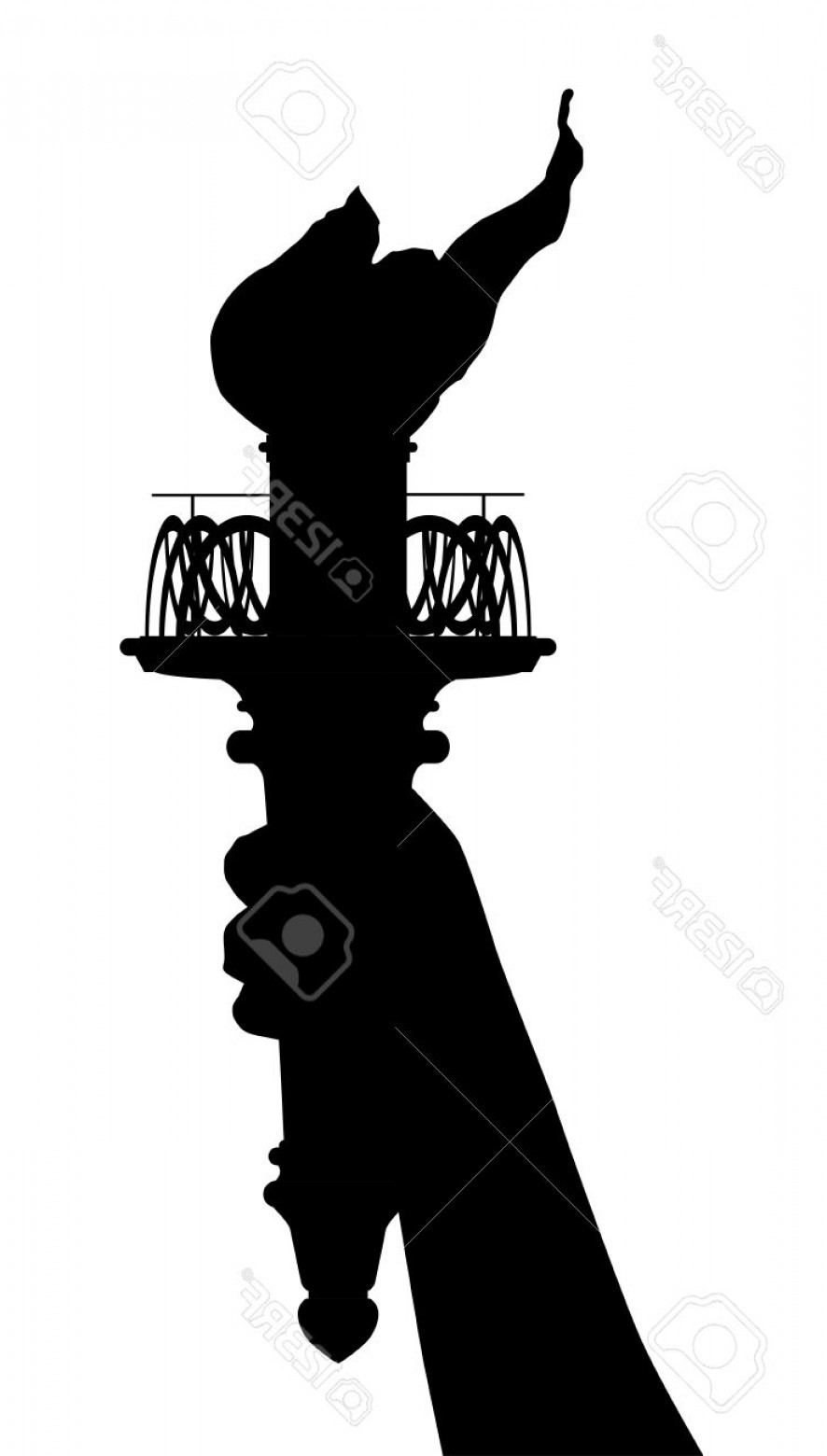 Statue Of Liberty Torch Vector Catchsplace 886x1560 Statue Of Liberty Torch Vector Catchsplace