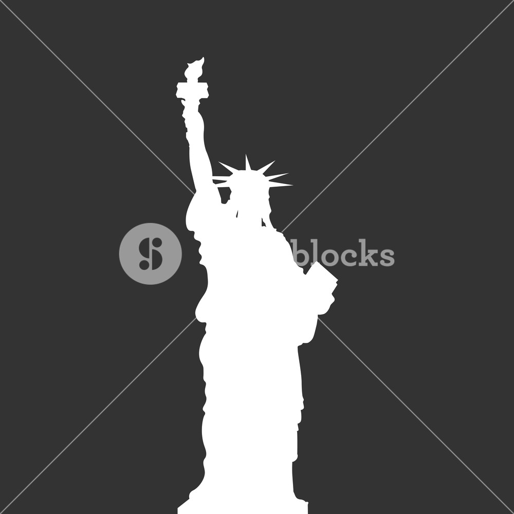 Statue Of Liberty, New York, Usa Simple Black Vector Silhouette 1000x1000 Statue Of Liberty, New York, Usa Simple Black Vector Silhouette