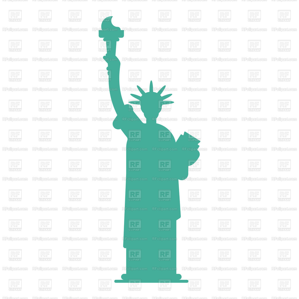 Statue Of Liberty Green Silhouette Vector Image Of Silhouettes 1200x1200 Statue Of Liberty Green Silhouette Vector Image Of Silhouettes