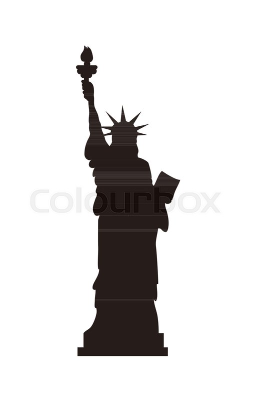 512x800 American Statue Of Liberty On Cubic Stock Vector Colourbox