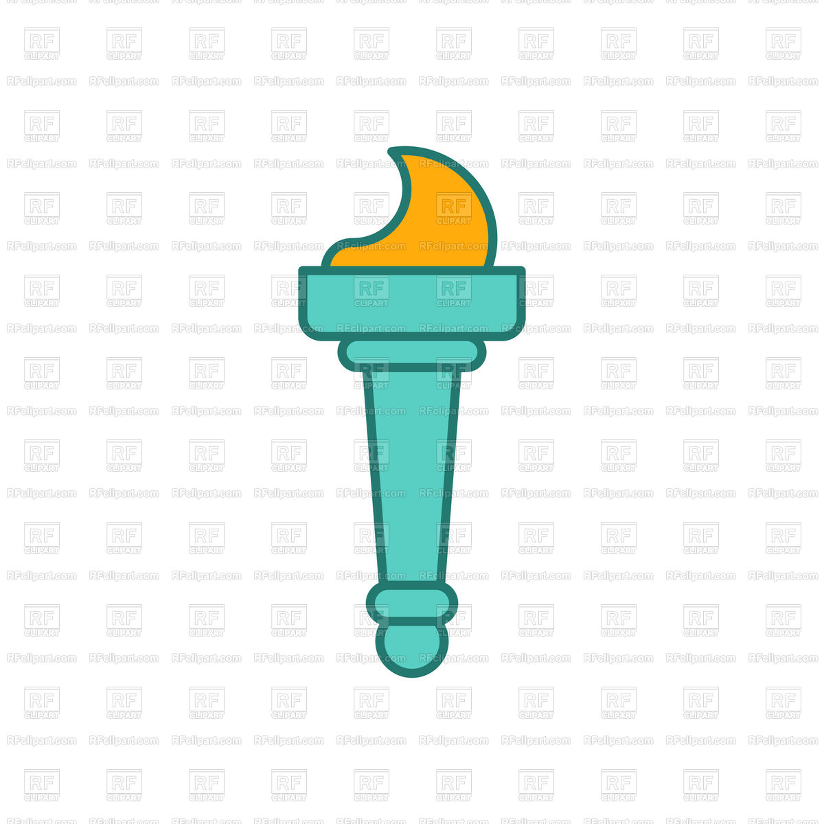 1200x1200 Torch Statue Of Liberty Isolated Vector Image Of Icons And Emblems