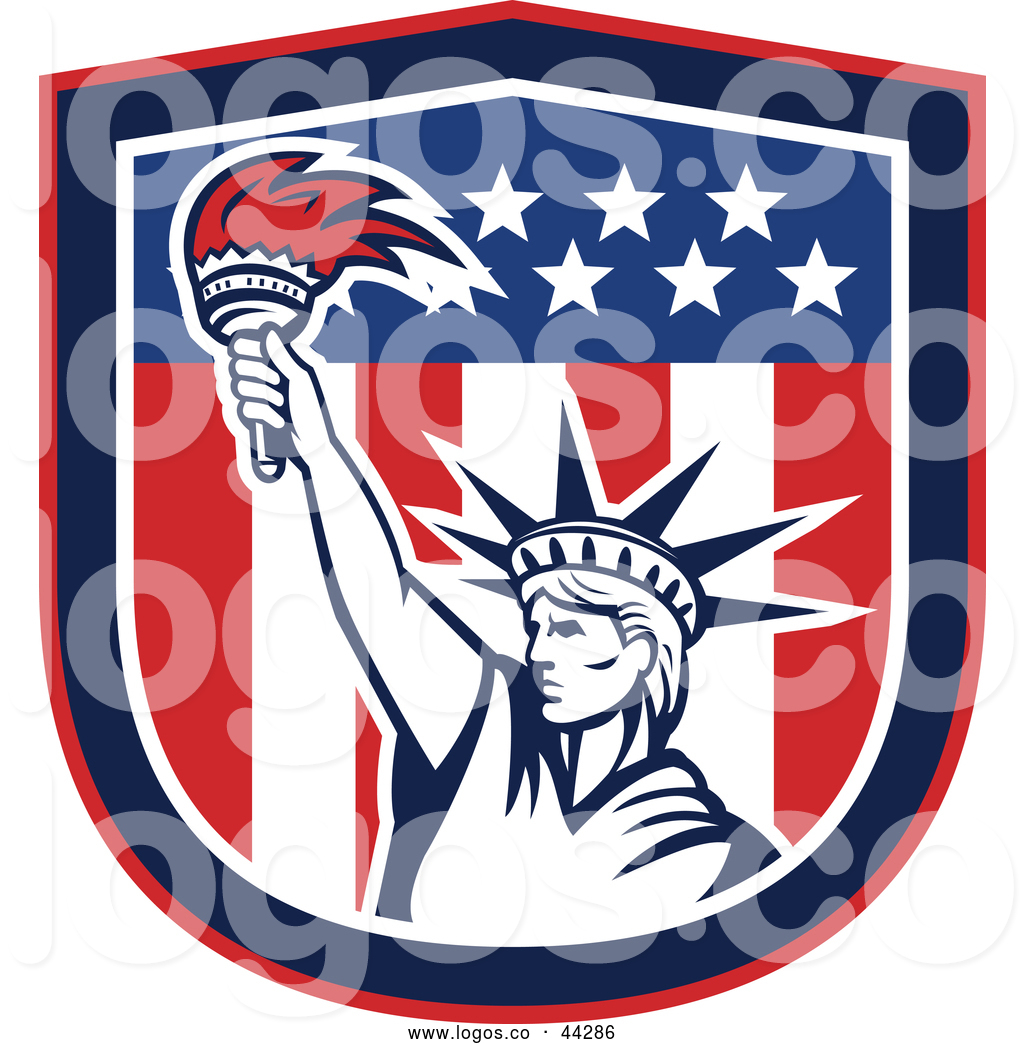 1024x1044 Vector Logo Of The Statue Of Liberty Holding Lit Torch