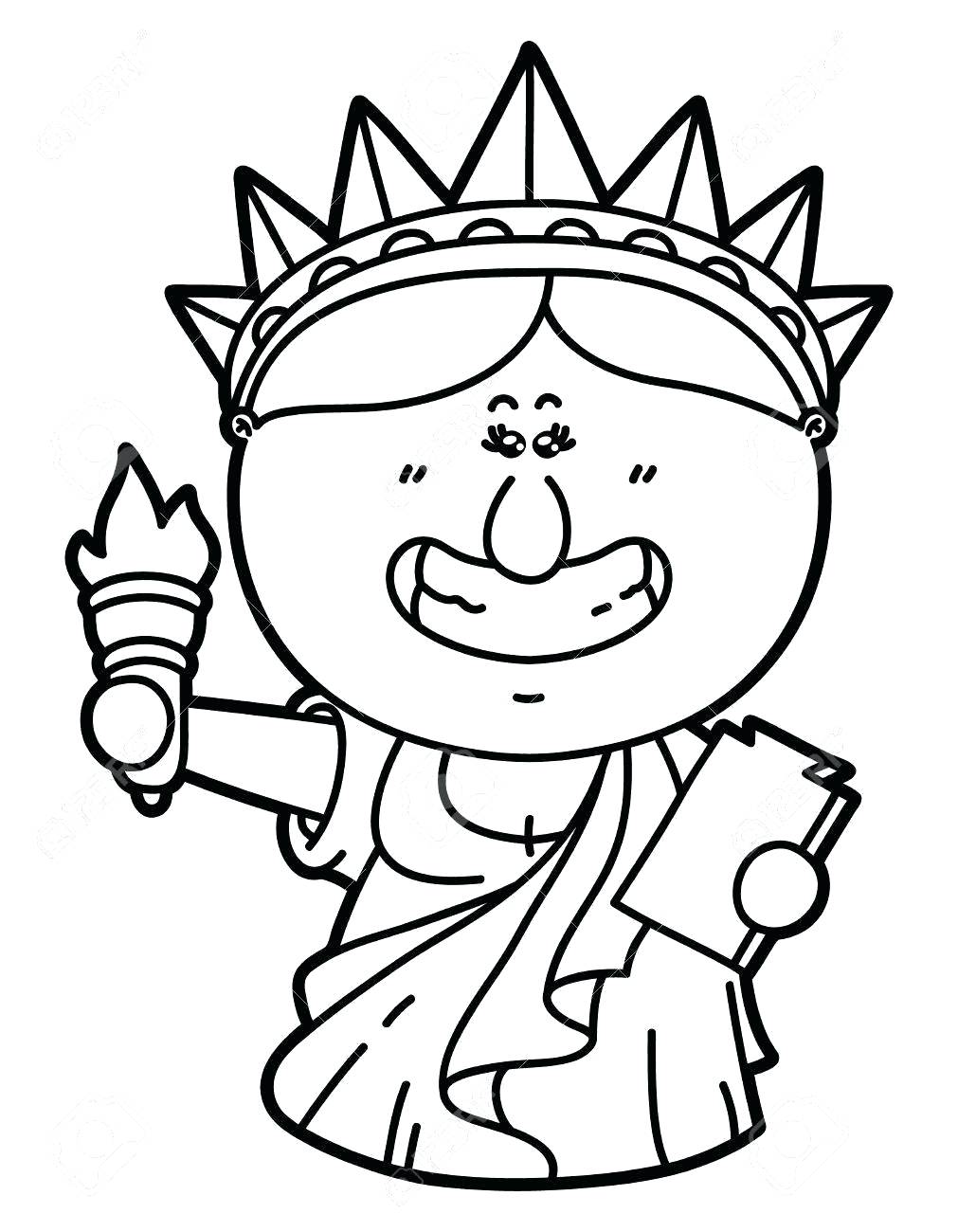 1011x1300 Statue Of Liberty Torch Coloring