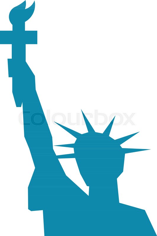 531x800 Glyph Statue Liberty In Us New York Stock Vector Colourbox