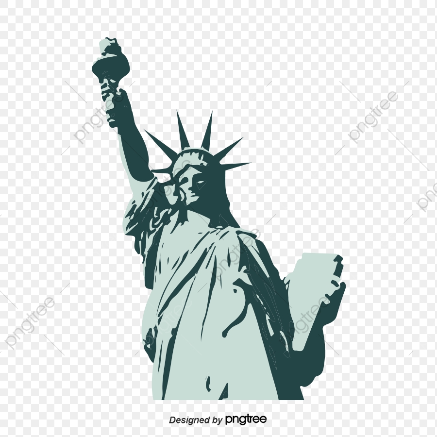 900x900 Statue Of Liberty Vector, Silhouette, Monochrome, Lovely Png