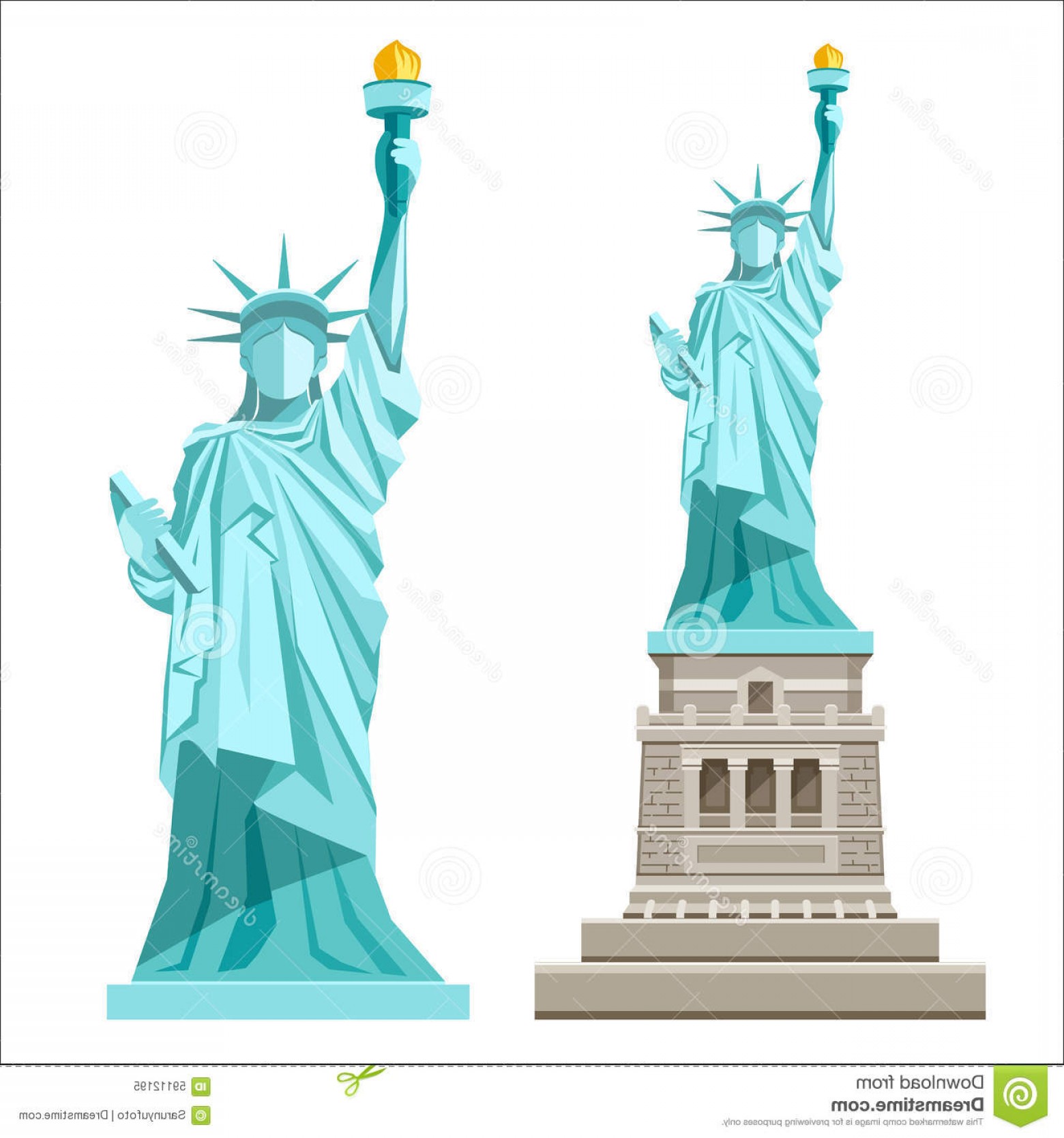 1560x1668 Statue Of Liberty Vector Flat Lamaison