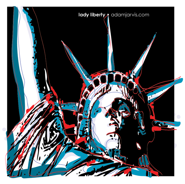 600x597 Statue Of Liberty Vector Illustration On Behance