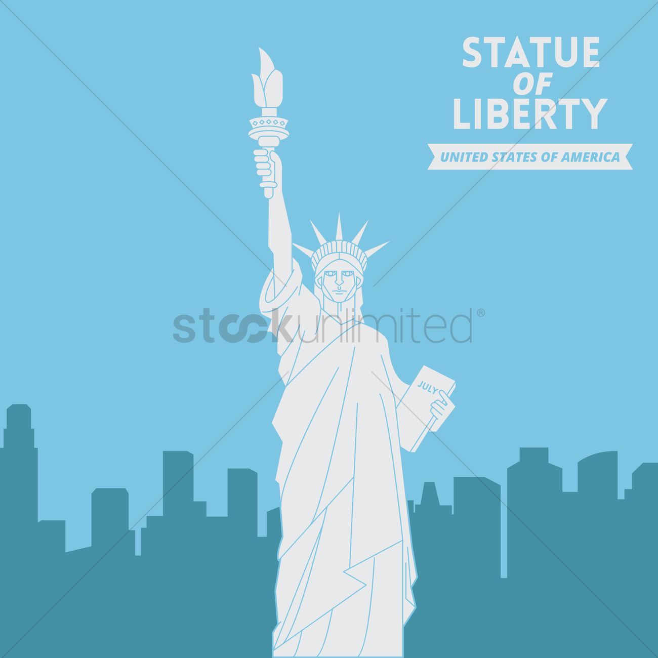 1300x1300 Statue Of Liberty Vector Image