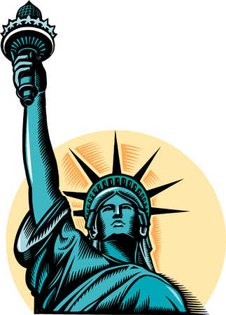 323x450 Statue Of Liberty Vector
