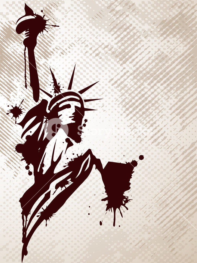 750x1000 Statue Of Liberty Vector Illistration Royalty Free Stock Image