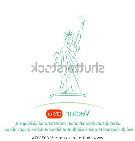 450x470 Top Statue Liberty Vector Icon Image
