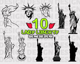 340x270 Lady Liberty Vector Etsy