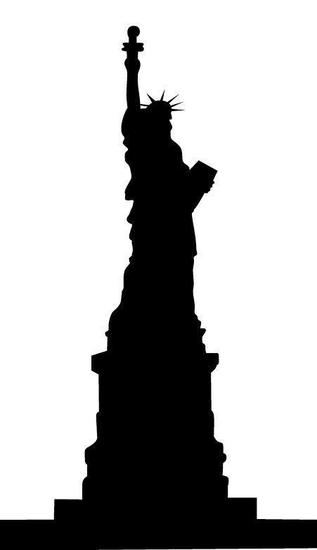 451x782 Statue Of Liberty Silhouette Head Statue Of Liberty Vector