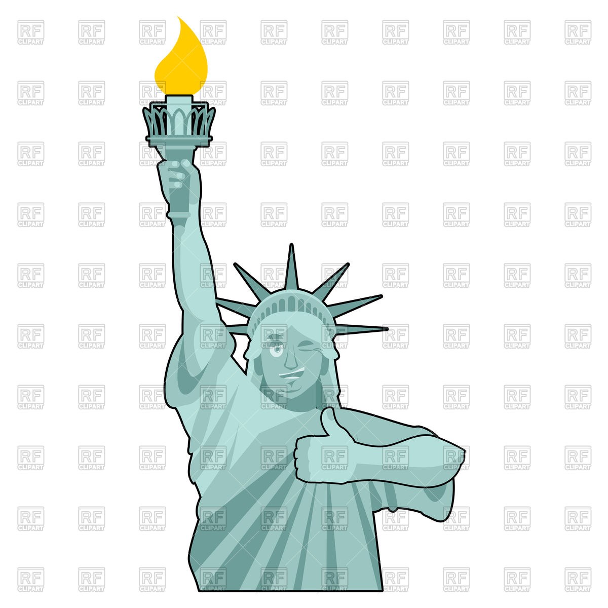 1200x1200 Statue Of Liberty Winks Vector Image Of Objects Popaukropa