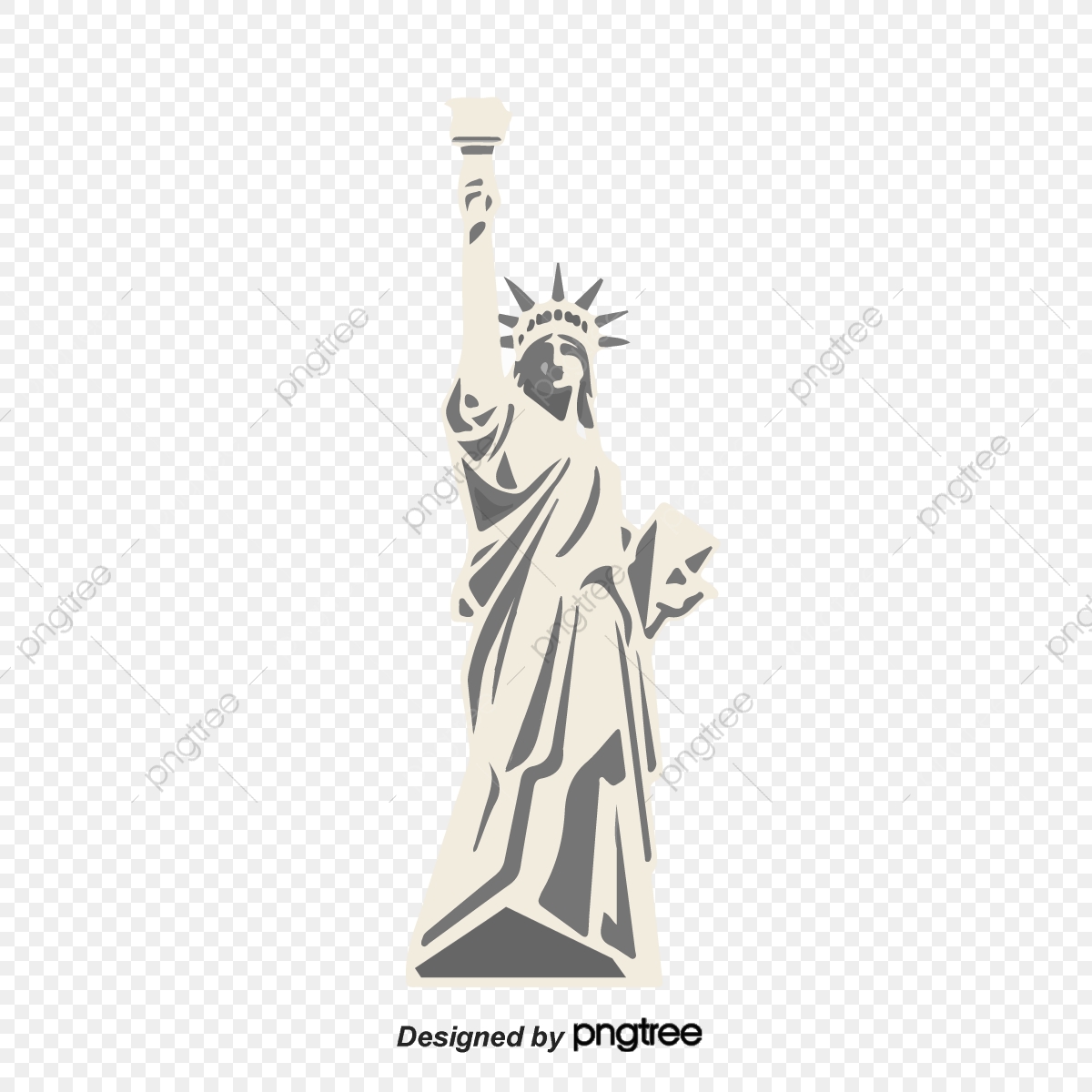1200x1200 Simple Vector Image Of Statue Of Liberty, Goddess, Architecture