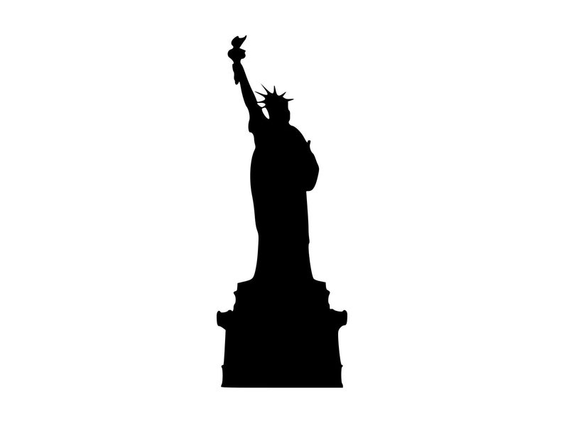 794x596 Statue Of Liberty Lady Liberty Silhouette Cutting Etsy