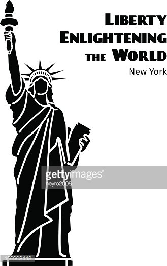 329x522 Statue Of Liberty Vector Black Isolated Silhouette Premium Clipart