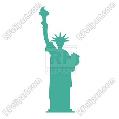 400x400 Statue Of Liberty Green Silhouette Vector Image Of Silhouettes