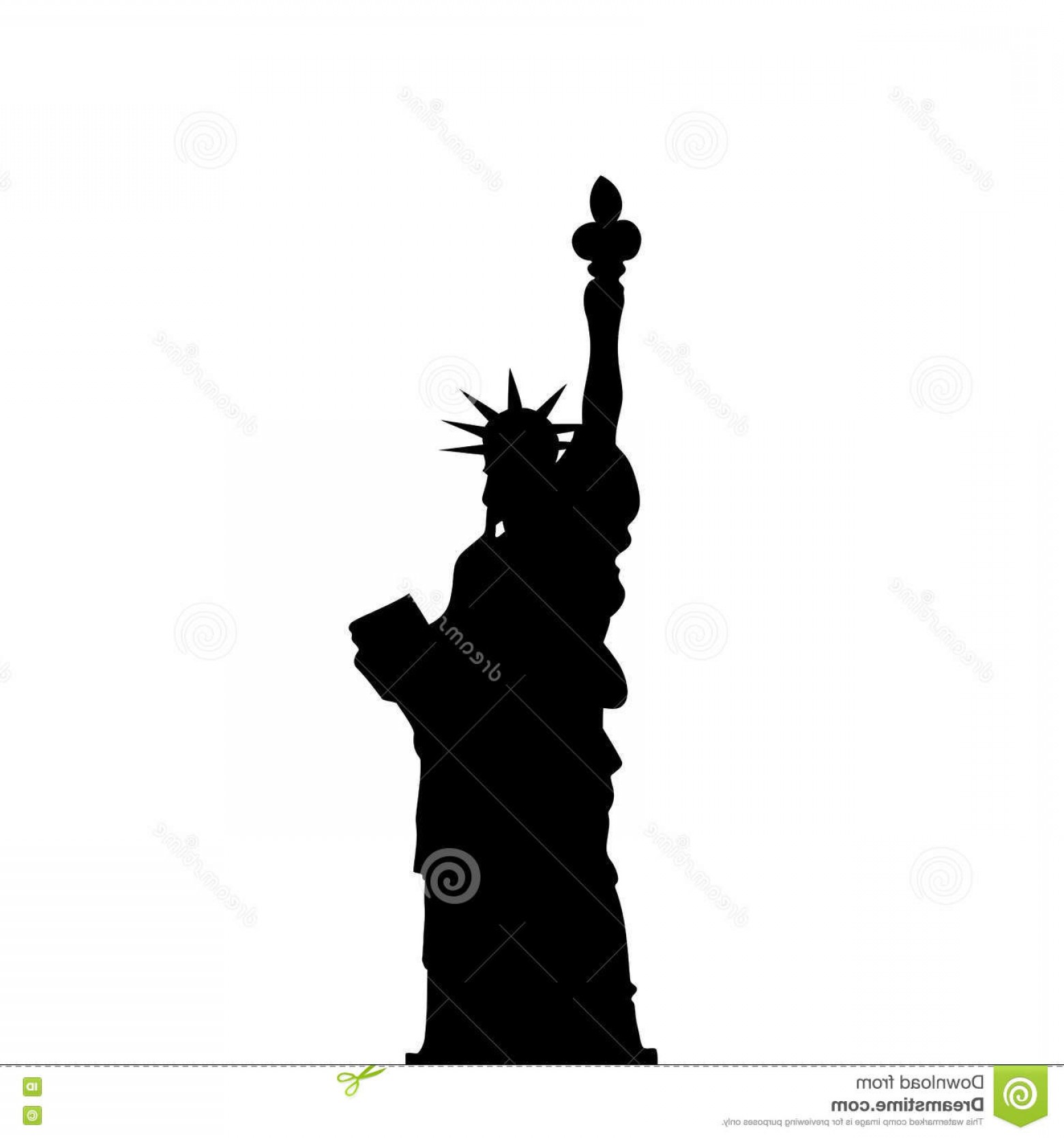 1560x1668 Stock Illustration Statue Liberty Vector Black Shadows Silhouette