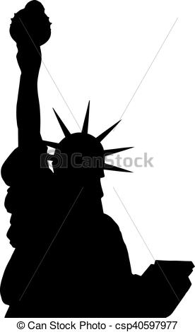276x470 Vector Silhouette Of The Iconic Statue Of Liberty In New York Harbor