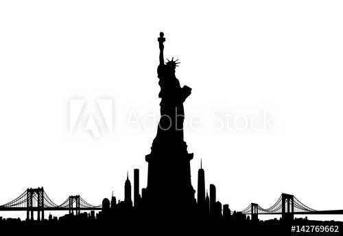 Statue Of Liberty Vector Silhouette at Vectorified.com | Collection of ...