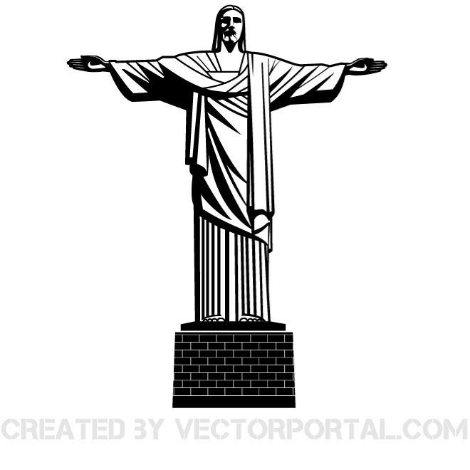 660x660 Jesus Christ Statue Vector Image