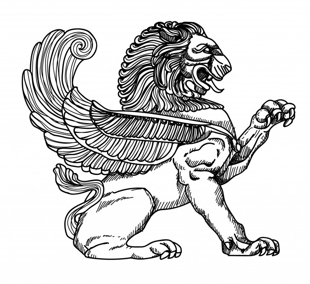 626x573 Lion Statue Vector Premium Download