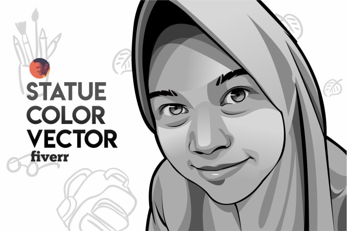 680x453 Draw A Grayscale Statue Vector From Your Photos