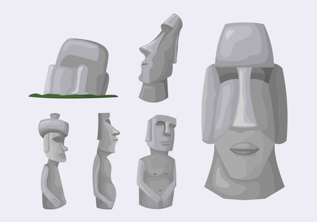 632x443 Easter Island Stone Statue Illustration Vector Free Vector