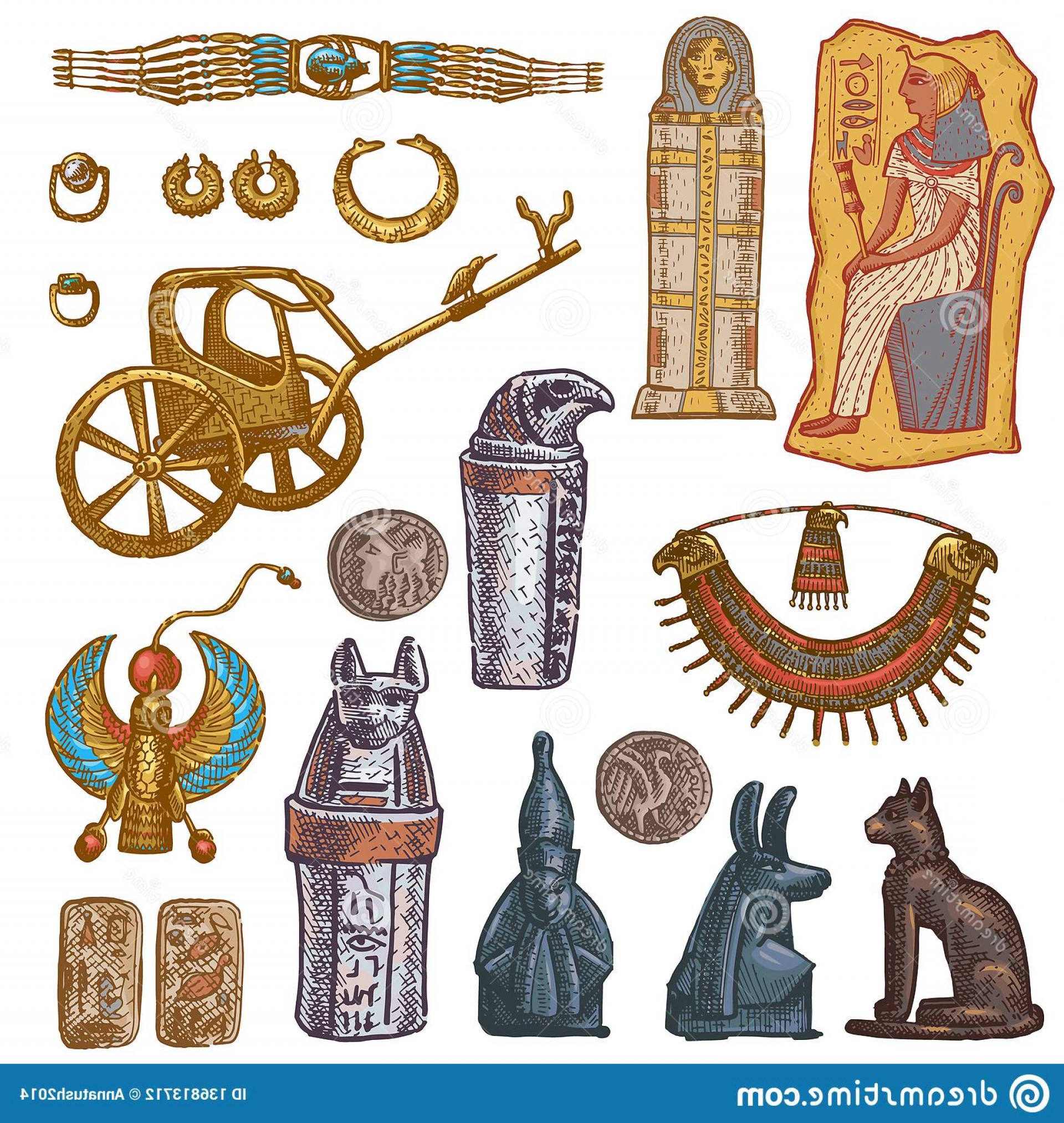 Египетский саркофаг вектор