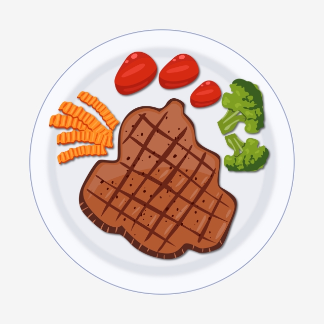 640x640 Cartoon Steak Vector Material, Element, Free, Vector Material