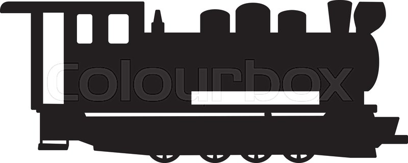800x320 Small Old Steam Locomotive Vector Stock Vector Colourbox