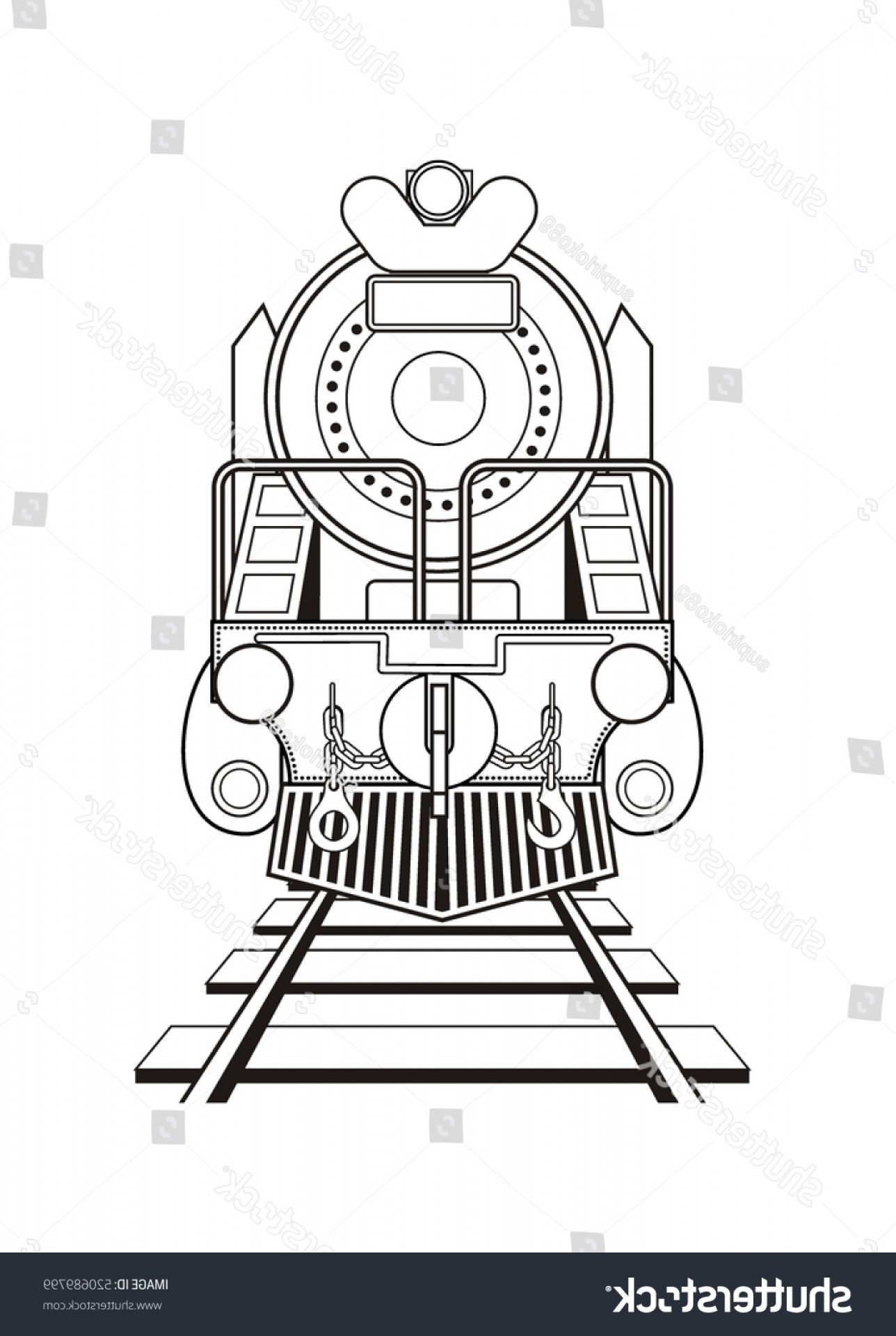 1288x1920 Vector Steam Locomotive Front Cultracing