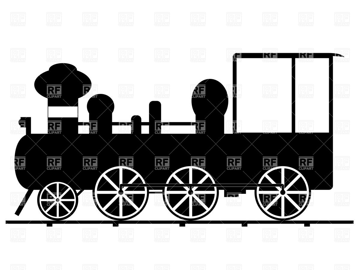 1200x900 Old Steam Locomotive Profile Vector Image Of Transportation