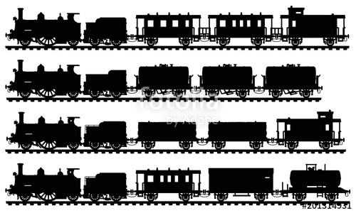 Steam Train Silhouette Vector at Vectorified.com | Collection of Steam