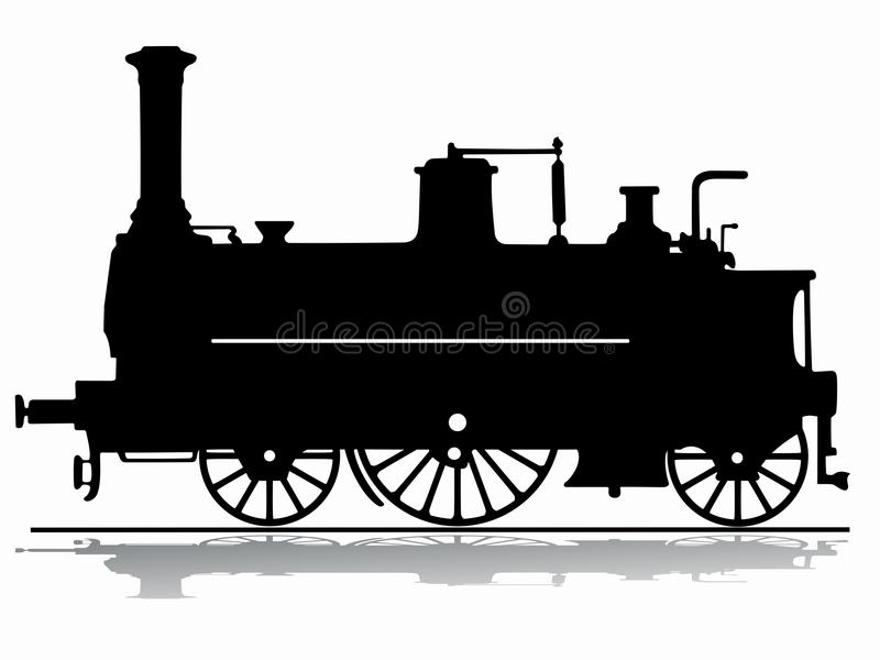 800x600 Steam Train Silhouette Vector