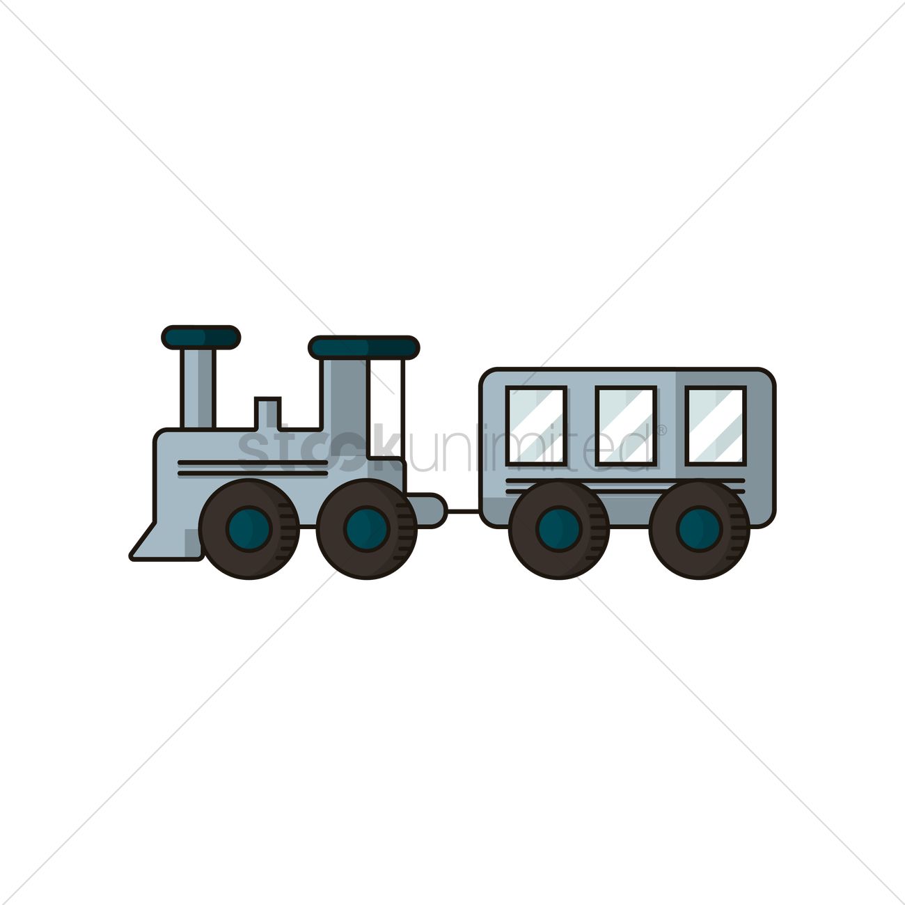 1300x1300 Steam Train Vector Image
