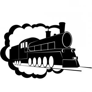 300x300 Stock Illustration Vintage Steam Train Locomotive Retro Geekchicpro