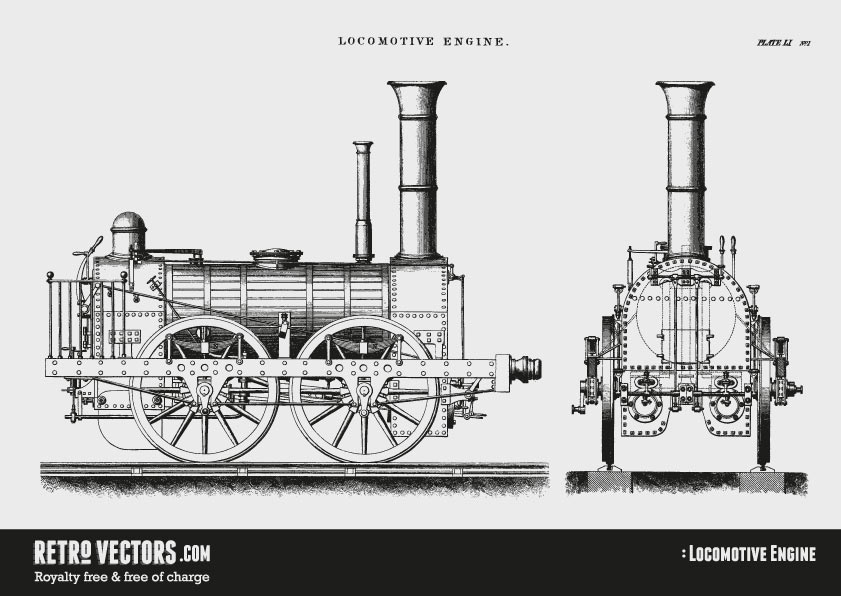 841x596 Free Steam Train Vector Vintage Vectors Royalty Free Free