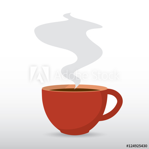 Coffee Cup With Steam Vector Flat Design Object 500x500 Coffee Cup With Steam Vector Flat Design Object