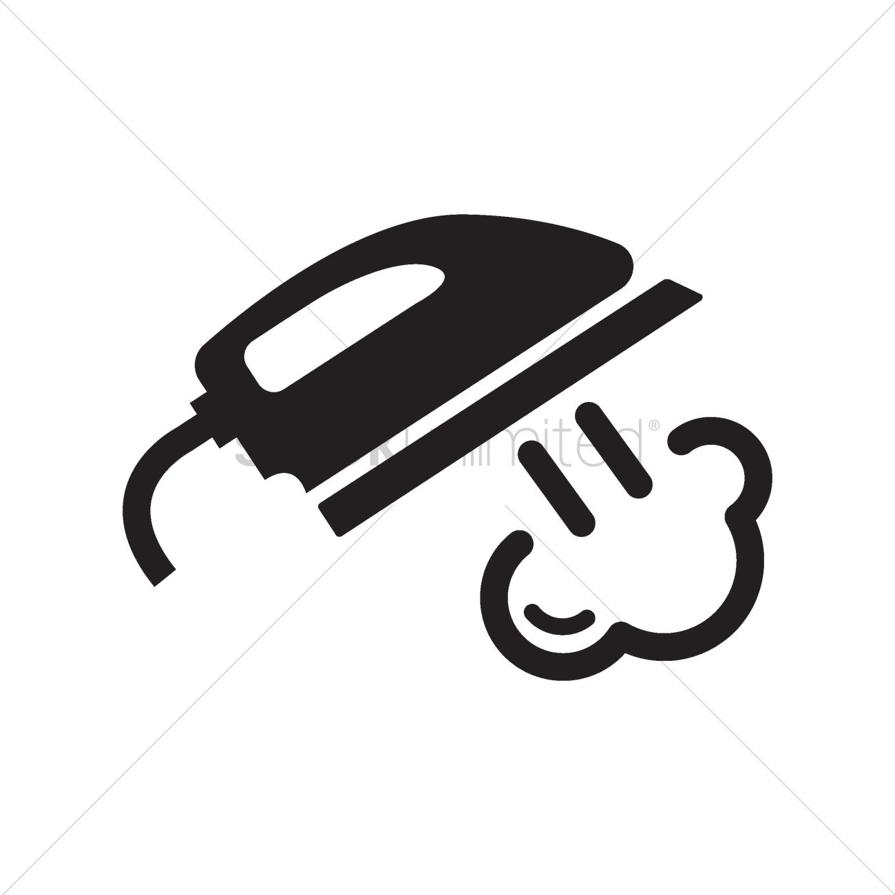 Steam Iron Vector Image 1300x1300 Steam Iron Vector Image